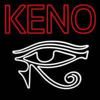 Keno With Eye Icon Enseigne Néon