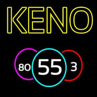 Keno With Multi Color Ball Enseigne Néon