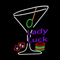 Lady Luck Martini Enseigne Néon