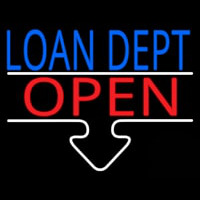 Loan Dept Open Enseigne Néon