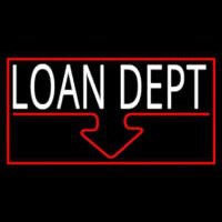 Loan Dept With Red Border Enseigne Néon