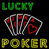 Lucky Poker Enseigne Néon