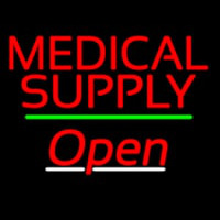 Medical Supply Open Green Line Enseigne Néon