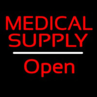 Medical Supply Open White Line Enseigne Néon