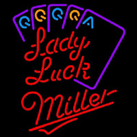 Miller Lady Luck Series Beer Sign Enseigne Néon