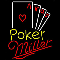 Miller Poker Ace Series Beer Sign Enseigne Néon