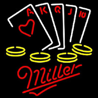 Miller Poker Ace Series Beer Sign Enseigne Néon