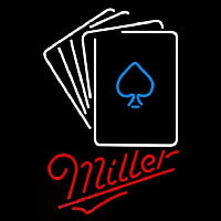 Miller Poker Cards Beer Sign Enseigne Néon