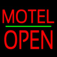 Motel Block Open Green Line Enseigne Néon