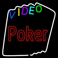 Multi Color Video Poker Enseigne Néon