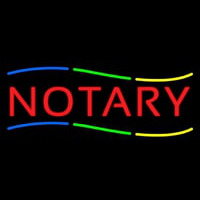 Multi Colored Notary Enseigne Néon