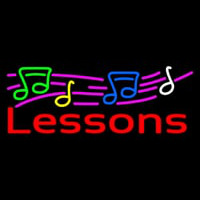 Music Lessons 1 Enseigne Néon