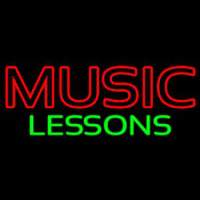 Music Lessons Enseigne Néon