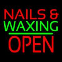 Nails And Wa ing Block Open Green Line Enseigne Néon