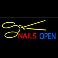 Nails Open With Scissors Enseigne Néon