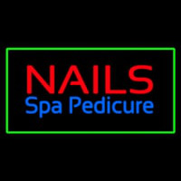 Nails Spa Pedicure Green Border Enseigne Néon