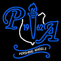 National Society of Pershing Angels Inc Logo Enseigne Néon