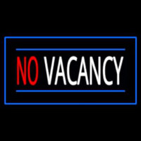 No Vacancy Rectangle Blue Enseigne Néon