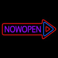 Now Open With Multicolor Arrow Enseigne Néon