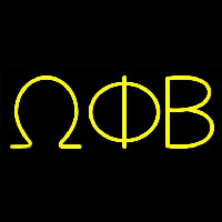 Omega Phi Beta Enseigne Néon