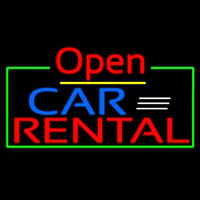 Open Car Rental Enseigne Néon