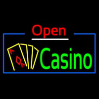 Open Casino With Cards Enseigne Néon