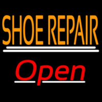 Orange Shoe Repair Open With Line Enseigne Néon