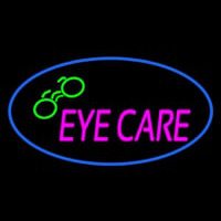 Oval Eye Care Logo Enseigne Néon