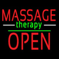 Oval Massage Therapy Open Enseigne Néon