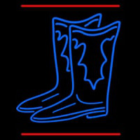 Pair Of Boots Logo With Line Enseigne Néon