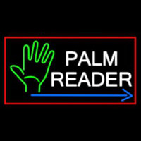 Palm Reader Arrow Red Border Enseigne Néon