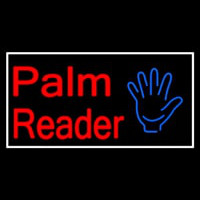 Palm Reader White Border Enseigne Néon