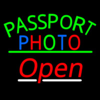 Passport Multi Color Photo With Open 3 Enseigne Néon