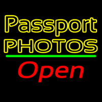 Passport Photos Block With Open 2 Enseigne Néon