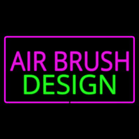 Pink Airbrush Design With Pink Border Enseigne Néon