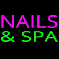 Pink Nails And Green Spa Enseigne Néon