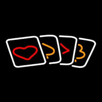 Poker Cards Icon 1 Enseigne Néon