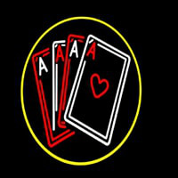 Poker Cards Icon 5 Enseigne Néon