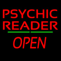 Psychic Reader Green Line Open Enseigne Néon