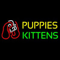 Puppies Kittens With Logo Enseigne Néon