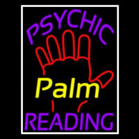 Purple Psychic Reading With Yellow Palm Enseigne Néon