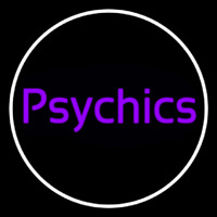 Purple Psychics With Circle Enseigne Néon