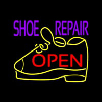 Purple Shoe Repair Open Enseigne Néon