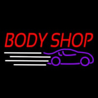 Red Body Shop Car Logo Enseigne Néon