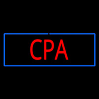 Red Cpa With Blue Border Enseigne Néon