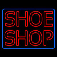 Red Double Stroke Shoe Shop Enseigne Néon