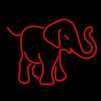 Red Elephant Logo Enseigne Néon