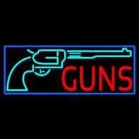 Red Guns Turquoise Logo Enseigne Néon