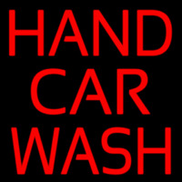 Red Hand Car Wash Enseigne Néon