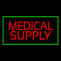 Red Medical Supply Green Border Enseigne Néon